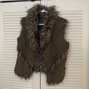 Hunter Green Furry winter vest